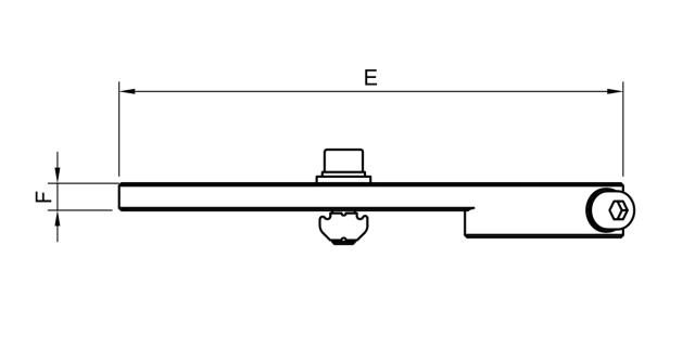 Lange Winkelklemme mit Kugelgelenk