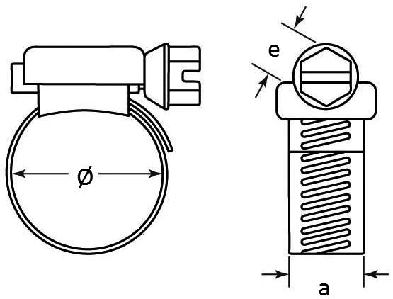 Schlauchschellen - Verzinkt