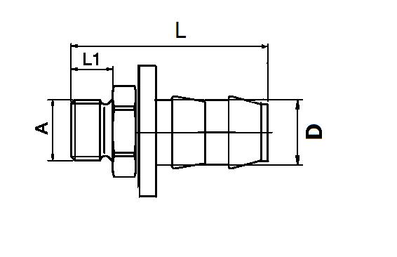 Push Lock-Schlauchanschluss, ø19 x R1/2, ohne Ventil